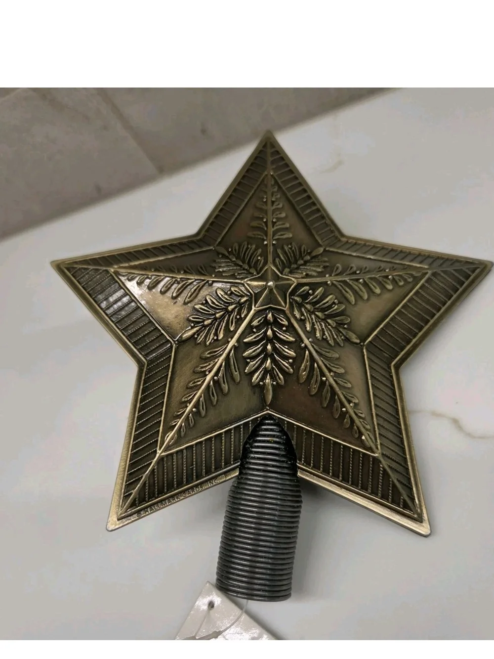 VINTAGE Hallmark Classical Star Christmas Tree Topper Metal Bronze Finish VHTF